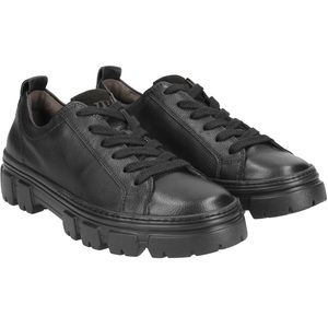 Paul Green Sneaker. US 7 Black Leather. 
Lug sole/ Sporty design.